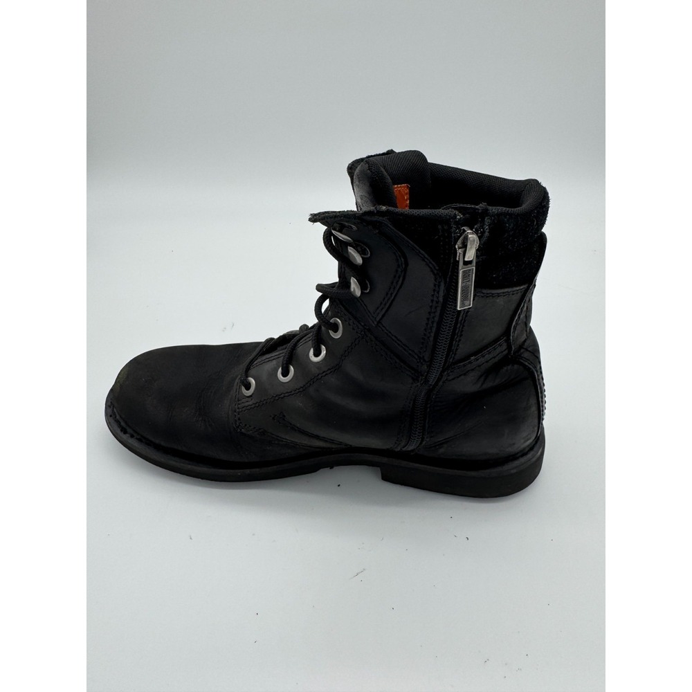 Harley-Davidson Men's Black Leather Riding Boots Size 11M D94284 Zip Up - Picture 9 of 11